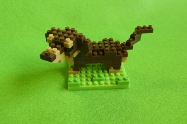 ダイソープチブロック★ダックスフンド（犬・猫のなかま11）の作り方　※説明書あり