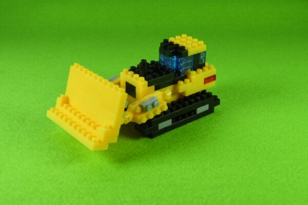 ダイソー★プチブロックはたらくくるま５　ブルドーザーの作り方　※説明書あり